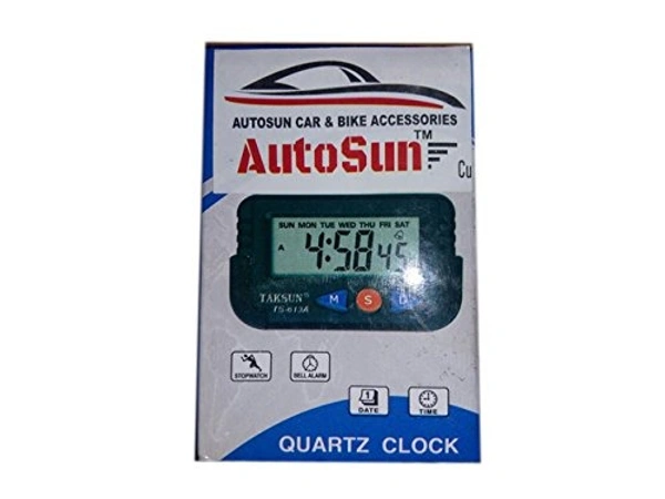MVS Digital LCD Alarm Table Clock/Car clock With  Timer Stopwatch - Black