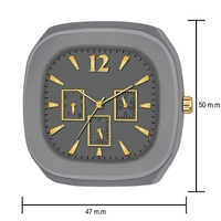 MVS Square Multi Dial Analog Silicon Strap Stylish Designer Analog Watch - for Boys - Grey