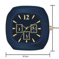 MVS Square Multi Dial Analog Silicon Strap Stylish Designer Analog Watch - for Boys - Purple