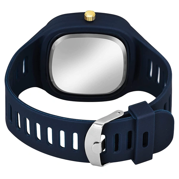 MVS Square Multi Dial Analog Silicon Strap Stylish Designer Analog Watch - for Boys - Purple