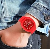 MVS  MVS Square Multi Dial Analog Silicon Strap Stylish Designer Analog Watch - for Boys - Red