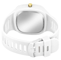 MVS Square Multi Dial  Analog Silicon Strap Stylish Designer Analog Watch - for Boys - White