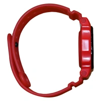 MVS Fashionable Octagon Digital Unisex Watch with Large Digits - Red