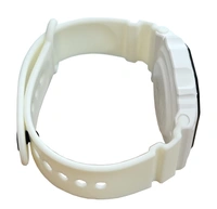 MVS Fashionable Octagon Digital Unisex Watch with Large Digits - White