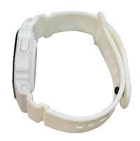 MVS Fashionable Octagon Digital Unisex Watch with Large Digits - White