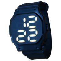 MVS Fashionable Octagon Digital Unisex Watch with Large Digits - Blue
