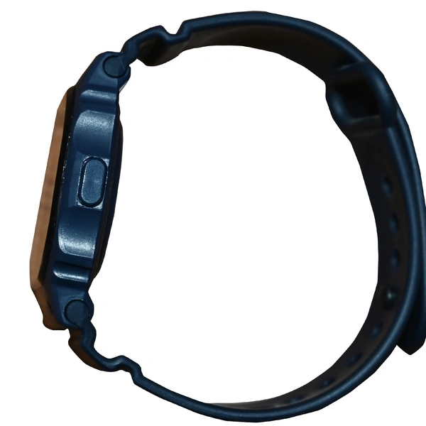 MVS Fashionable Octagon Digital Unisex Watch with Large Digits - Blue