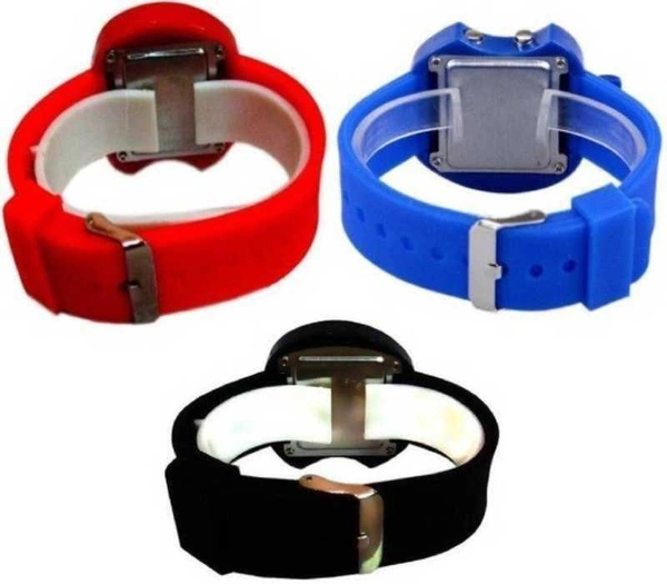 MVS Digital LED Apple Watch Combo - BLUE, Black & Red