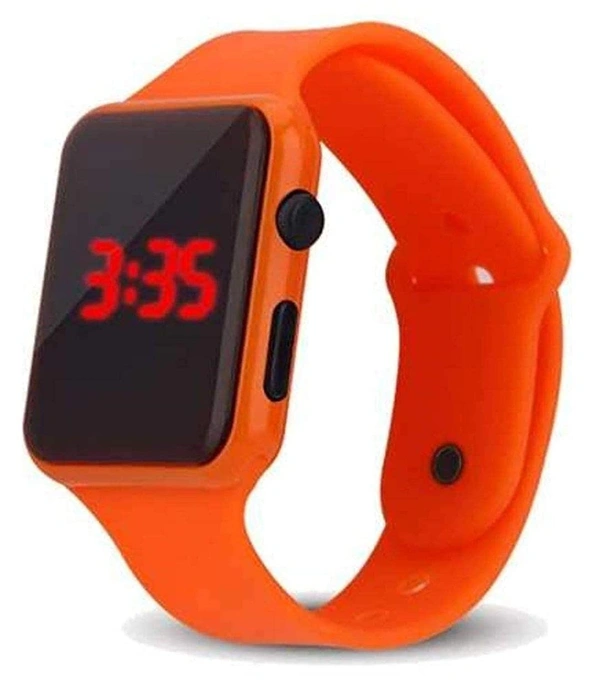 MVS LED Band Smartwatch Style/Look Digital Sports Watch for Boys/Girls - Orange