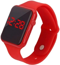 MVS LED Band Smartwatch Style/Look Digital Sports Watch for Boys/Girls - Red