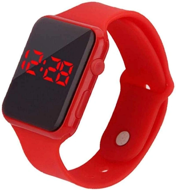 MVS LED Band Smartwatch Style/Look Digital Sports Watch for Boys/Girls - Red