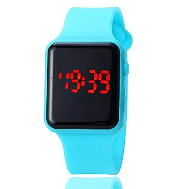 MVS LED Band Smartwatch Style/Look Digital Sports Watch for Boys/Girls - Sky Blue