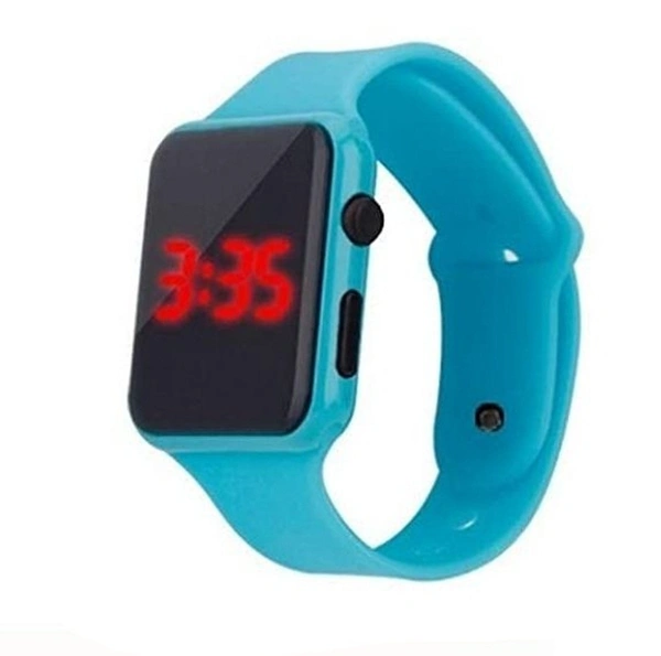 MVS LED Band Smartwatch Style/Look Digital Sports Watch for Boys/Girls - Sky Blue