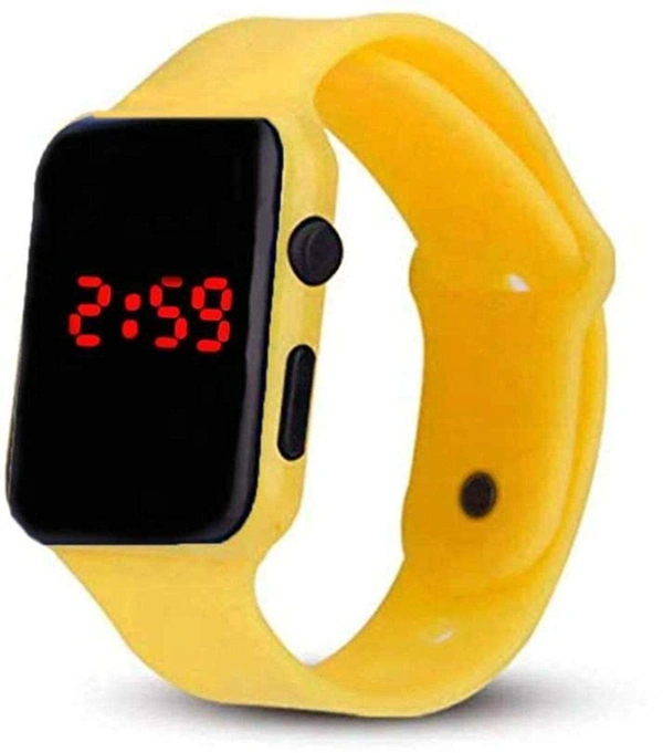 MVS LED Band Smartwatch Style/Look Digital Sports Watch for Boys/Girls - Yellow