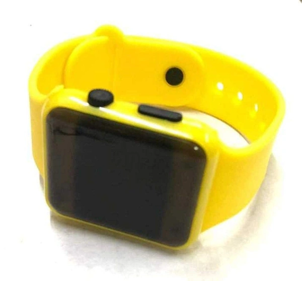 MVS LED Band Smartwatch Style/Look Digital Sports Watch for Boys/Girls - Yellow