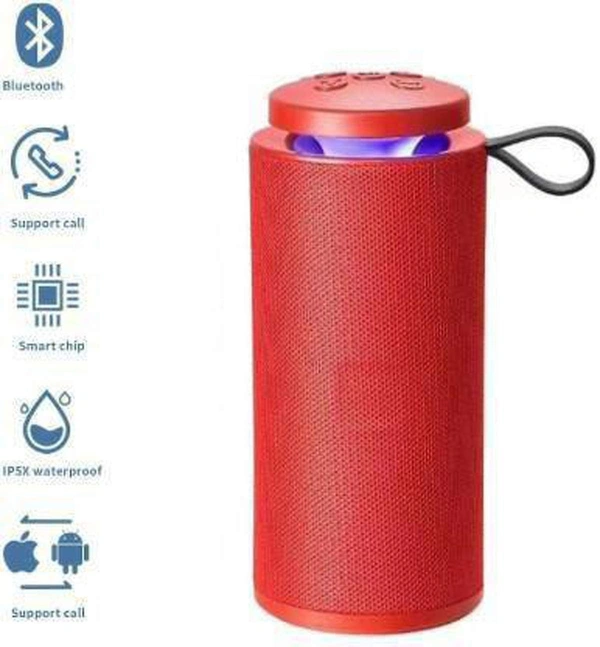 MVS  TG112 Wireless Bluetooth Speaker with FM Radio, USB, Aux and Micro SD card Slot. - Red