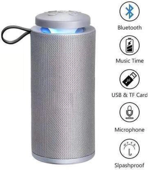 MVS  TG112 Wireless Bluetooth Speaker with FM Radio, USB, Aux and Micro SD card Slot. - Silver