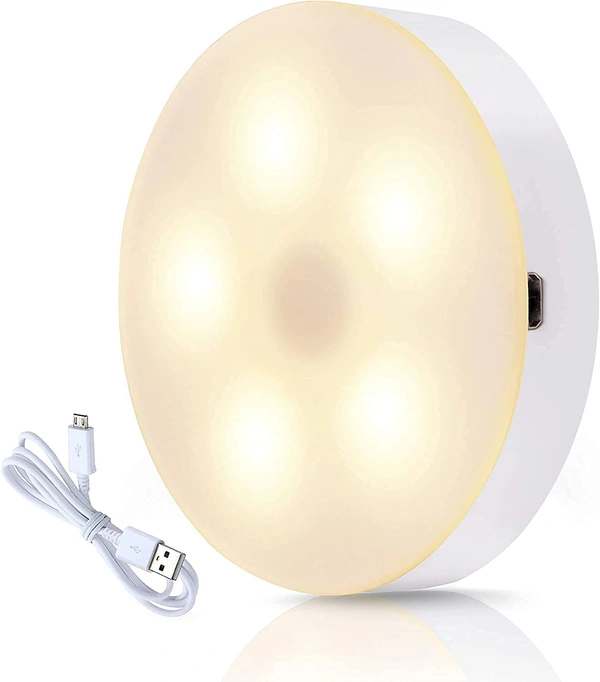 MVS Motion Sensor Rechargeable Night/Dark Light ( Pack of 2 ) - White, Free