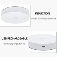 MVS Motion Sensor Rechargeable Night/Dark Light ( Pack of 2 ) - White, Free
