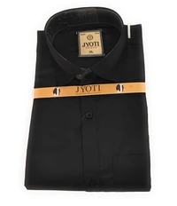 Men's Cotton Blend | Regular Fit | Plain & Printed   | Formal Shirt | (Pack of 2 ) - Yellow, L