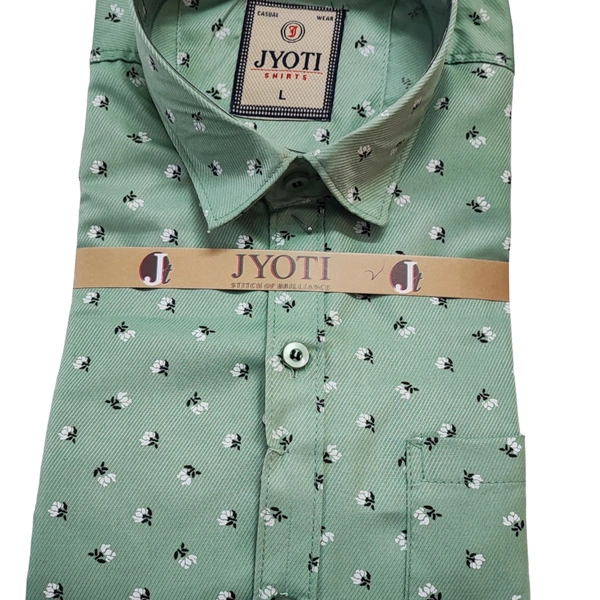 Men's Cotton Blend | Regular Fit | Plain & Printed   | Formal Shirt | (Pack of 2 ) - Olive, L