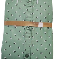 Men's Cotton Blend | Regular Fit | Plain & Printed   | Formal Shirt | (Pack of 2 ) - Olive, L
