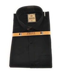 Men's Cotton Blend | Regular Fit | Plain & Printed   | Formal Shirt | (Pack of 2 ) - Black, L