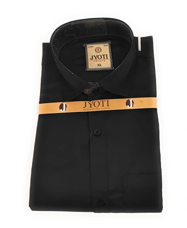 Men's Cotton Blend | Regular Fit | Plain & Printed   | Formal Shirt | (Pack of 2 ) - Black, L