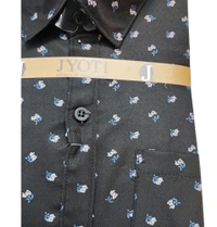 Men's Cotton Blend | Regular Fit | Plain & Printed   | Formal Shirt | (Pack of 2 ) - Black, L