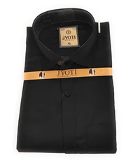 Men's Cotton Blend | Regular Fit | Plain & Printed   | Formal Shirt | (Pack of 2 ) - Black, L, 350