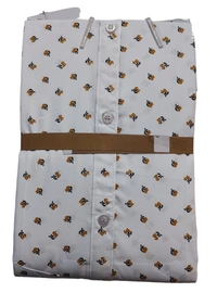 Men's Cotton Blend | Regular Fit | Plain & Printed   | Formal Shirt | (Pack of 2 ) - White, L, 350