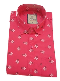 Men's Cotton Blend | Regular Fit | Plain & Printed   | Formal Shirt | (Pack of 2 ) - Peach, M, 350
