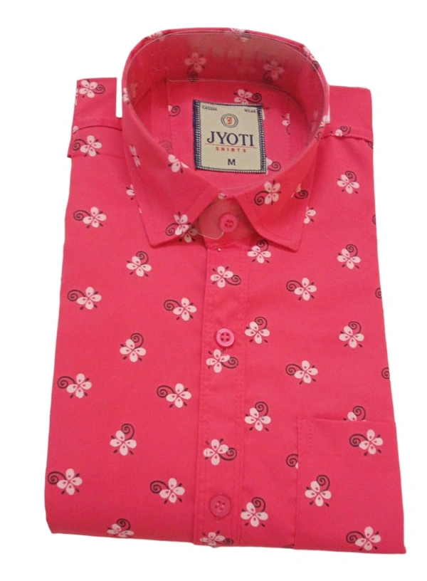 Men's Cotton Blend | Regular Fit | Plain & Printed   | Formal Shirt | (Pack of 2 ) - Peach, M, 350