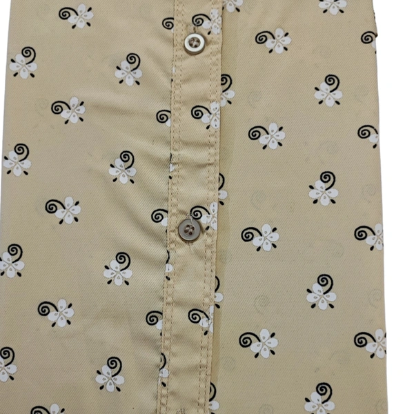 Men's Cotton Blend | Regular Fit | Plain & Printed   | Formal Shirt | (Pack of 2 ) - Cream, M, 350