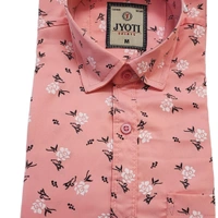Men's Cotton Blend | Regular Fit | Plain & Printed   | Formal Shirt | (Pack of 2 ) - Pink, M, 350