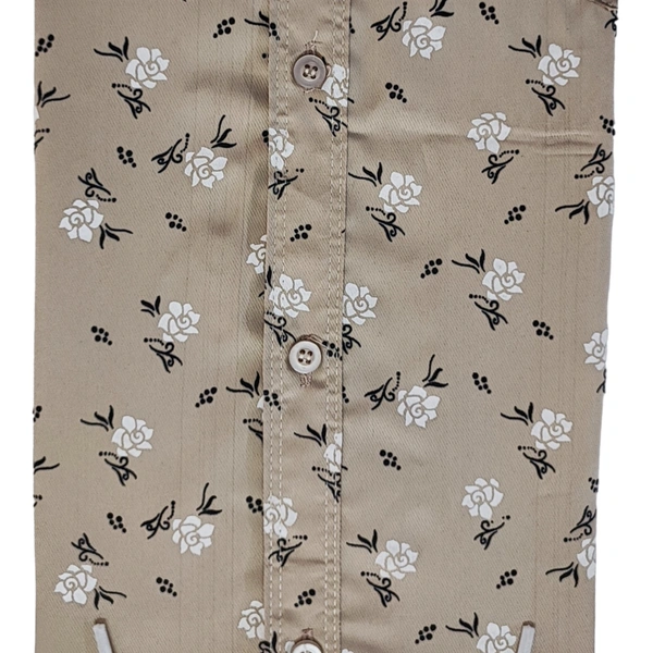 Men's Cotton Blend | Regular Fit | Plain & Printed   | Formal Shirt | (Pack of 2 ) - Beige, L, 350