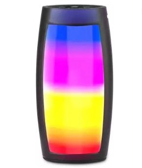 Bluetooth Speaker With Seven Colors Fleshing Lights 5 W Bluetooth Home Audio Speaker - Black, Free