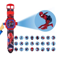 MVS 24 Projecter Images Unisex Kids PVC Band Light weight Digital Wrist Watch-Spiderman  - RED(Spiderman), Free