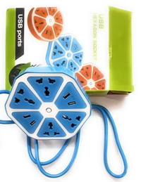 MVS USB Hexagon Socket Extension Board - Sky blue, Free