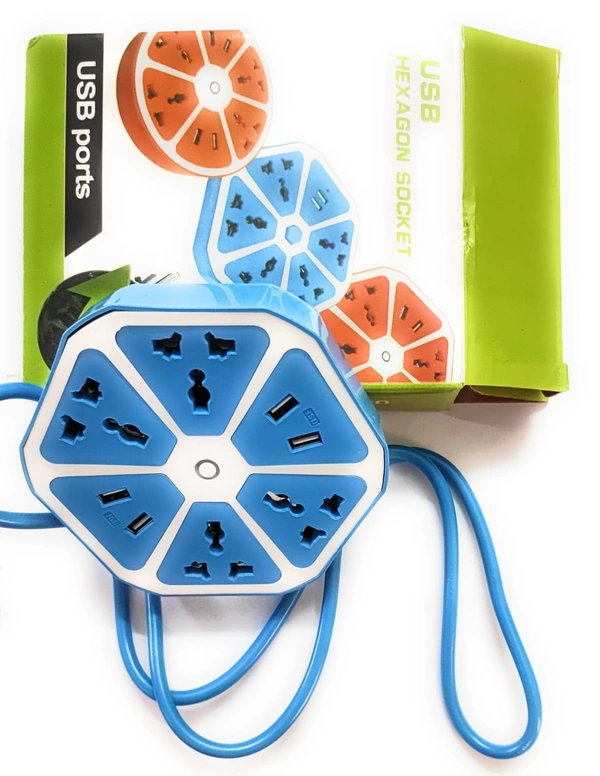 MVS USB Hexagon Socket Extension Board - Sky blue, Free