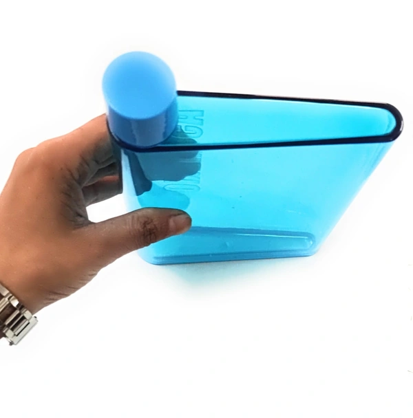 MVS 420 ml Notebook A5 Shape Plastic Water Bottle  - Sky blue, free