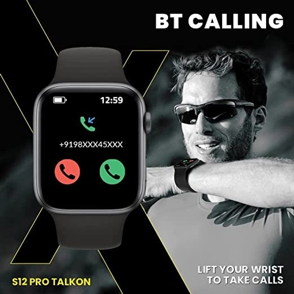 MVS T55 Series Smart-Watch With Fitness Tracker, Step Count, 50+ Wallpapers And More - Black, Free
