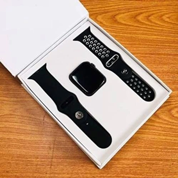 MVS T55 Series Smart-Watch With Fitness Tracker, Step Count, 50+ Wallpapers And More - Black, Free