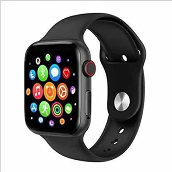 MVS T55 Series Smart-Watch With Fitness Tracker, Step Count, 50+ Wallpapers And More - Black, Free