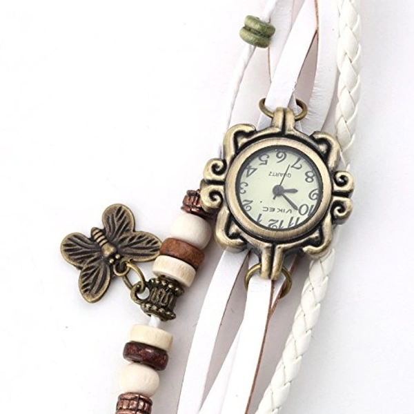 MVS Fancy Rakhi White Analog Watch For Girls & Women. - White, Free