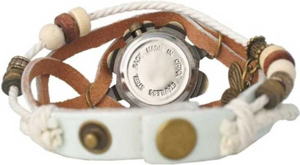 MVS Fancy Rakhi White Analog Watch For Girls & Women. - White, Free