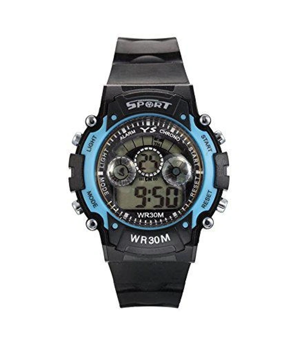 MVS Digital Sports Watch with 7 Lights, Alarm, Stop Watch, 12/24 Hrs Format, Back Light, Day & Date for Boys/Girls - Skyblue, Free, 150