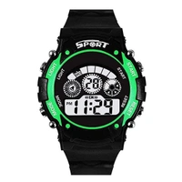 MVS 12/24 Hrs Format Digital Time Day and Date Stop Watch and Back Light - Green, Free