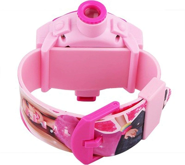 MVS 24 Projecter Images Unisex Kids PVC Band Light weight Digital Wrist Watch-Barbie   - Pink (Barbie ), Free