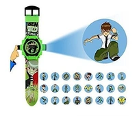 MVS 24 Projecter Images Unisex Kids PVC Band Light weight Digital Wrist Watch-Ben 10  - Green (Ben 10), Free